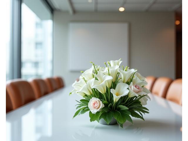 Décoration florale subtile pour une conférence internationale à Lyon
